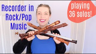 Recorder in rockpop playing the solos from 36 songs  Team Recorder [upl. by Ahsehyt]