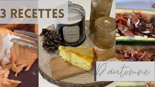 🍂 3 RECETTES D’AUTOMNE FACILES amp RAPIDES  EN CUISINE AVEC MOI 🍁 [upl. by Ahsenaj]