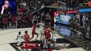 REACTING TO 2 Alabama vs 13 Purdue Highlights  NCAA Mens Basketball  2024 College Basketball [upl. by Yelahs]