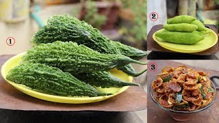 How to Clean Bitter Gourd ❤ Bitter Gourd fry Recipe  Bitter Gourd Masala Fry Recipe [upl. by Adnamra252]