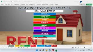 Emlak Portföy ve Kiracı Takip Programı Excel Vba V8 [upl. by Davita]