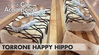 TORRONE AL KINDER HAPPY HIPPO  RICETTA GOLOSA E GUSTOSA FACILISSIMA DA FARE [upl. by Krute]