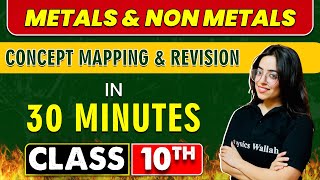 METALS amp NON METALS in 30 Minutes  Mind Map Series for Class 10th [upl. by Wake69]