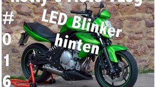 Kawasaki ER6N 2008 ABS Tutorial 016 Highsider LED Blinker Umbau Heck [upl. by Oigaib]