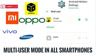 Multi User Mode In Any Android  Guest Account In All Smart Phones  MultiUser Guest OPPO VIVO [upl. by Winfred]