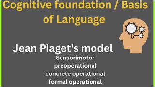 cognitive theory of language acquisition Jean Piagets theory [upl. by Barbaraanne407]