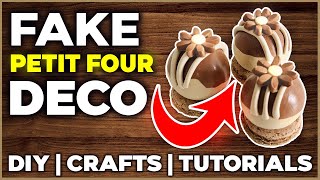 Fake foods petit four  FIMO POLYMER CLAY DIY crafts tutorial [upl. by Leblanc]