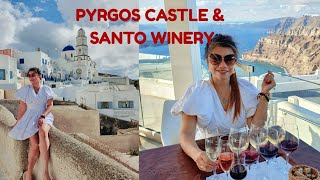 Pyrgos Castle and Santo Winery Santorini Greece [upl. by Atikkin903]