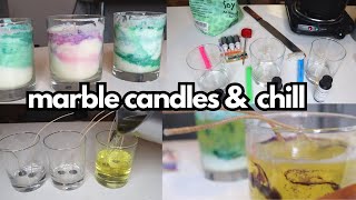 How to make a STUNNING Marble Candle in 5 simple steps [upl. by Nomor]