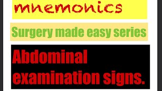 Abdominal examination signs [upl. by Aymahs]