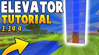 Minecraft 114 WATER ELEVATOR Tutorial EASY [upl. by Millhon]