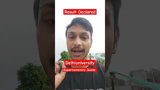 Result Out supernumerary Quota Delhi University delhiuniversity [upl. by Short]