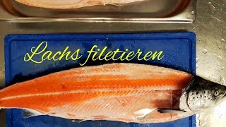 Lachs filetieren schuppen und entgräten tippsundtricks [upl. by Ahtaela]