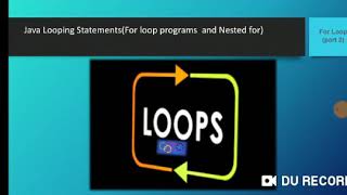 Lecture 10 Nested for loop in Java [upl. by Mauer]