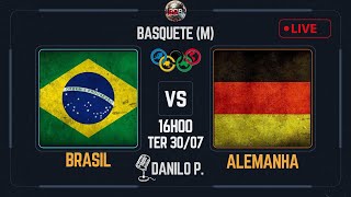 BRASIL X ALEMANHA AO VIVO COM NARRAÇÃO BASQUETE MASCULINO OLIMPÍADAS JOGO DO BRASIL NO BASQUETE [upl. by Knowling]