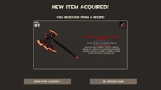 Fully Crafting a Collectors Sharpened Volcano Fragment in TF2 [upl. by Hazrit]