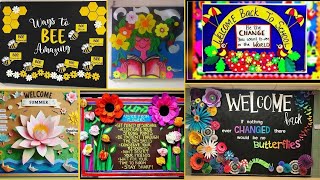 Creative Bulletin board ideas  Bulletin board with flowers decoration [upl. by Newob766]