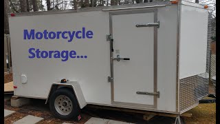 Motorcycle Storage  Enclosed Trailer [upl. by Llednohs690]