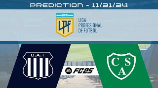 CA Talleres vs CA Sarmiento  Prediction  2024 Liga Profesional de Fútbol  EA FC 25 [upl. by Treborsemaj]