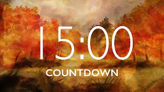 15 Minute Fall Leaves Timer with Relaxing Music and Alarm 🎵⏰ [upl. by Maleeny]