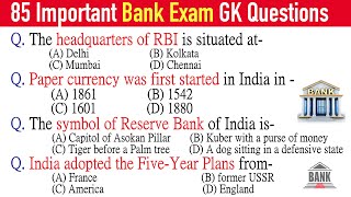 85 Bank General Knowledge Questions and Answers English  Banking amp bank exams [upl. by Venditti]