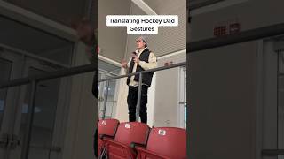 Hockey Dad Gestures In The Stands shorts hockey [upl. by Atrim838]