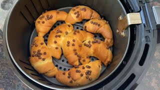 Chocolate Croissants In Air Fryer Made With Crescent Rolls 🥐 HAVE IT FOR BREAKFAST [upl. by Auqinahc132]