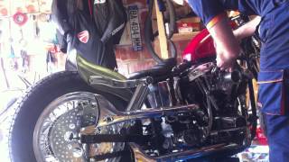 Harley Shovelhead 1979 kickstart [upl. by Wyne752]