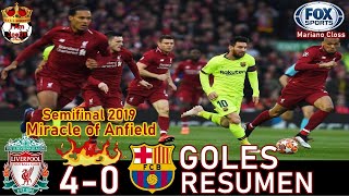 Liverpool vs Barcelona 40 Semifinal Vuelta Champions League 2019 Mariano Closs [upl. by Veradi]