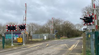 St James deeping level crossing Lincolnshire [upl. by Enerol194]