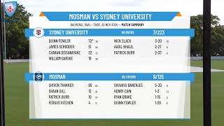 Mosman v Sydney University [upl. by Ahseram]