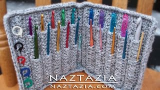 HOW to CROCHET HOOK CASE HOLDER  DIY Tutorial Storage for Hooks by Naztazia [upl. by Aufa]