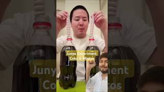 Junya Experiment Coke amp Mintos youtubeshorts growthaccount funny reaction experiment coke [upl. by Xylina]