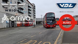 Arriva London 60 from Streatham Station to Old Coulsdon VDL DB300 104m Wright Gemini 2 [upl. by Annaes416]