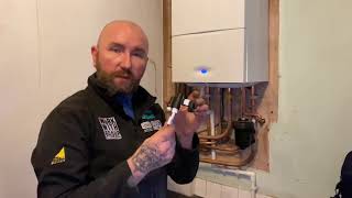 How to top up Worcester Bosch boiler with a blue lever [upl. by Idnahc]