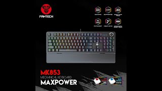 Teclado Mecânico Fantech MAXPOWER MK853 RGB PT [upl. by Etsirhc494]