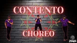 Contento by Jorge Luis Chacin Zumba or dance fitness choreography [upl. by Kartis129]