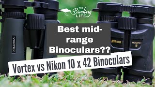 Nikon vs Vortex 10 x 42 Binoculars  The Birding Life [upl. by Dagna]