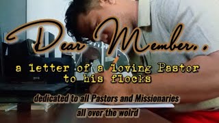 Dear  Church  Member ang sulat ni Pastor sa kanya myembro [upl. by Adialeda]