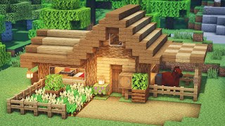 Minecraft How to Build a Small Survival House 1 [upl. by Lipkin]