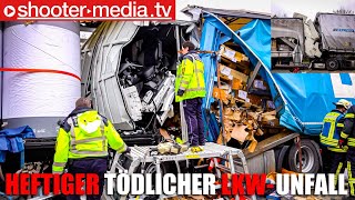 ❌ HEFTIGER TÖDLICHER LKWUNFALLl ❌  🚒 3 Feuerwehren im Einsatz 🚒  Rettung amp Bergung [upl. by Ynaittirb285]