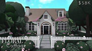 Bloxburg Floral Cottage House Build Roblox 58k [upl. by Euseibbob]