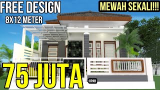 Rumah Minimalis Modern Terbaru 3 Kamar Tidur 8x12 Meter [upl. by Ahsirkal800]