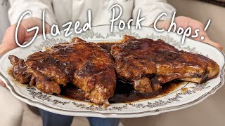 Pork Chops with balsamic glaze  quick and delicious [upl. by Katheryn]