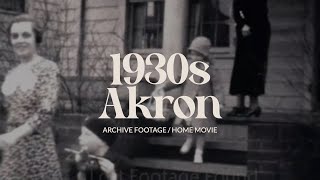 Archive footage of Akron Ohio Suburbs  1930s home movie film [upl. by Aniraz]