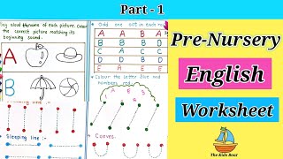 PreNursery English Worksheet  Playgroup Worksheet [upl. by Everick]