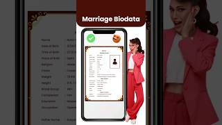 How to make biodata for marriage  Marriage Biodata biodataforboy biodataforgirl shorts [upl. by Maleki919]