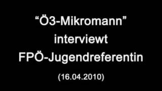 Ö3Interview mit FPÖJugendreferentin aus Wels [upl. by Oetomit]