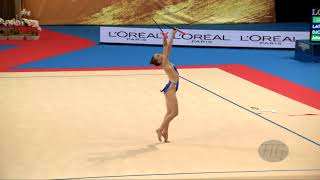 DJOMINA Jekaterina LAT  2018 Rhythmic Worlds Sofia BUL  Qualifications Clubs [upl. by Fusuy]