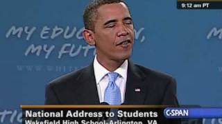 Pres Obama National Address to Students [upl. by Ciccia]